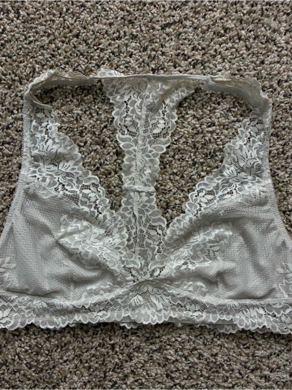 Lace-Trim Bralette in Ivory
